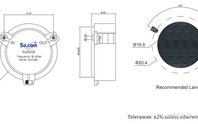 400-4200MHz Surface Mount Isolator