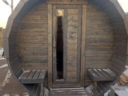 Баня -бочка 2,5м. с террасой