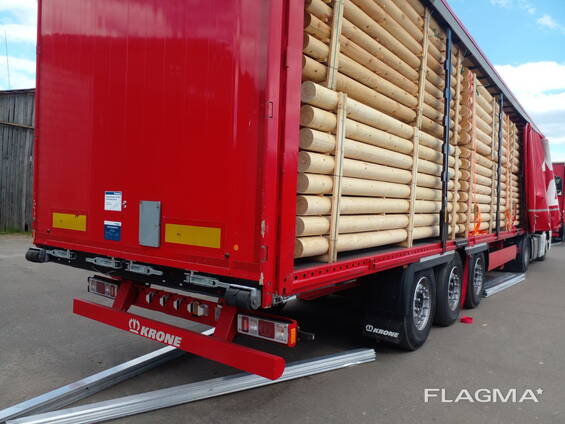 Деревянные опоры, столбы, колья оцилиндрованные