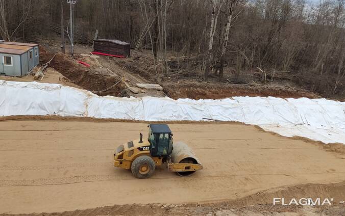 Геоспан ТНПЭ 150/50кН Тканый геотекстиль из прочных полиэфирных нитей
