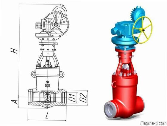 Задвижка Ду 100 Ру 235 1010-100-ЦЗ t=250°C